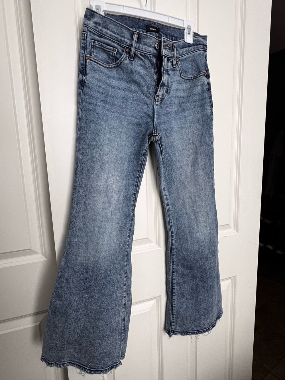 Express Light Blue Flare Jeans size 2 short
